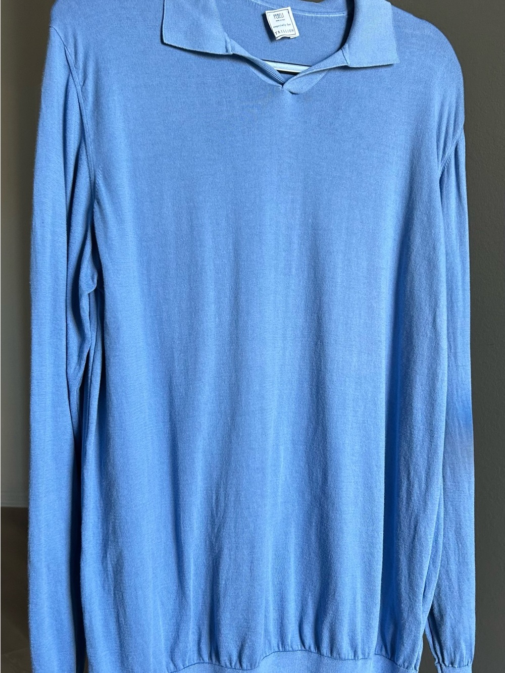 Fedeli “Especially for Trillion” Cotton Polo Sweater - Cornflower Blue